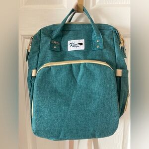 Origins Teal multi purpose Baby Bag Backpack diaper bag